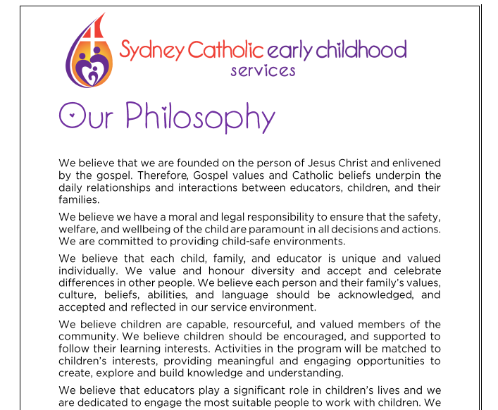 SCECS Organisational Philosophy