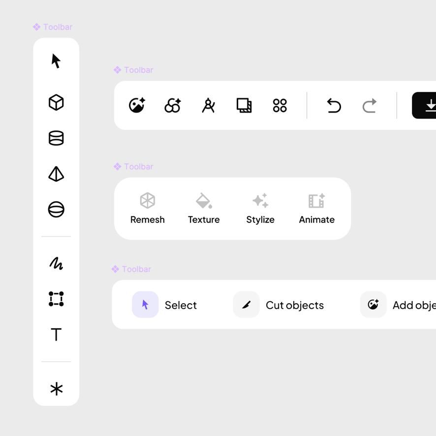 Token-based, auto-layout components with variants, ready patterns for fast AI product UI.
