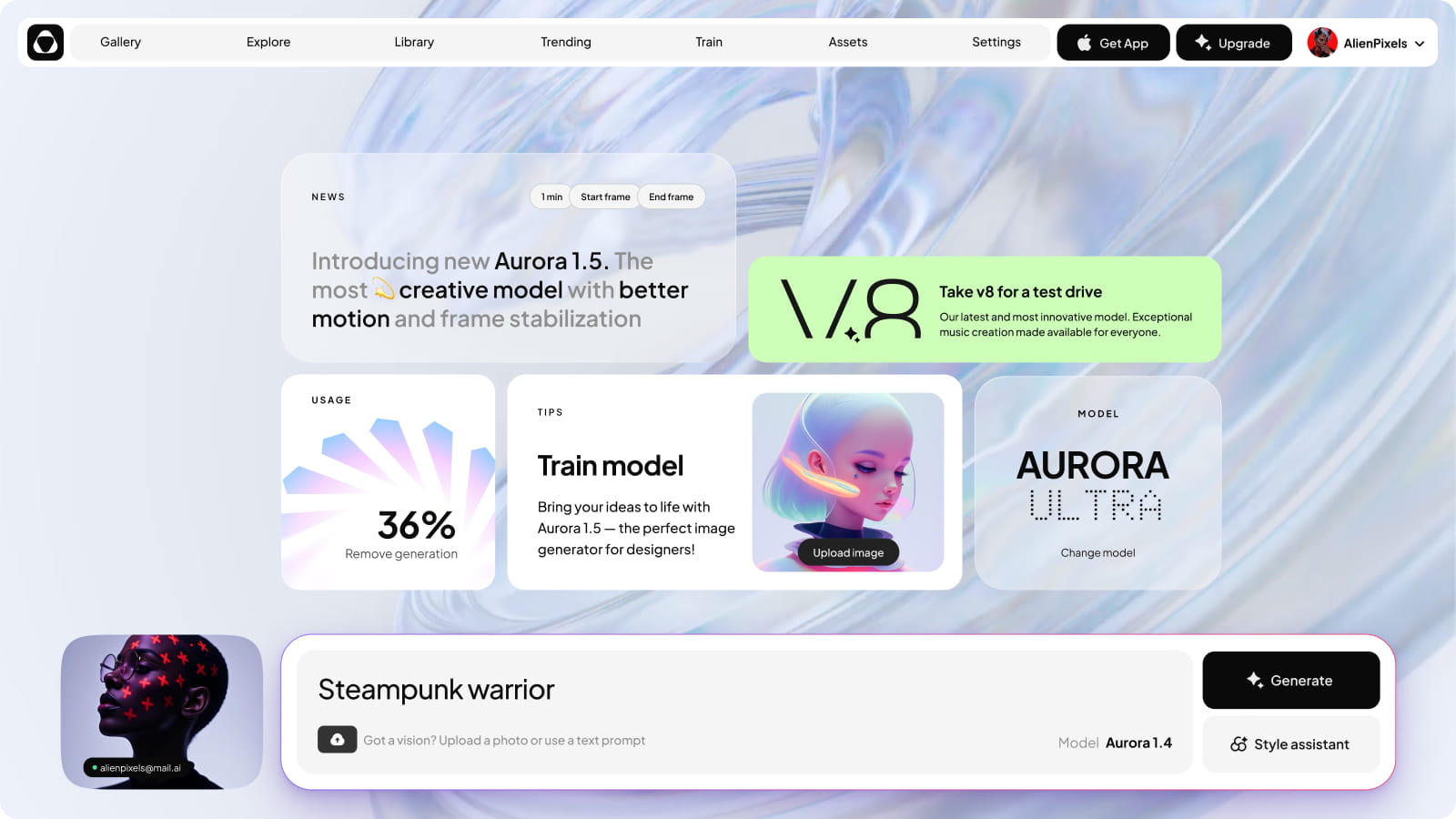 Nocra AI template for Figma: dashboard