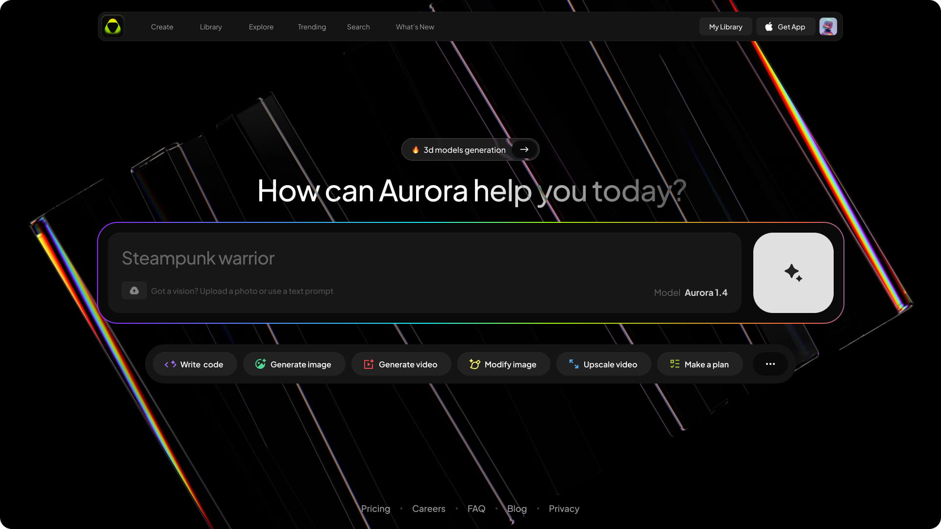 Nocra AI template for Figma: VFX generation