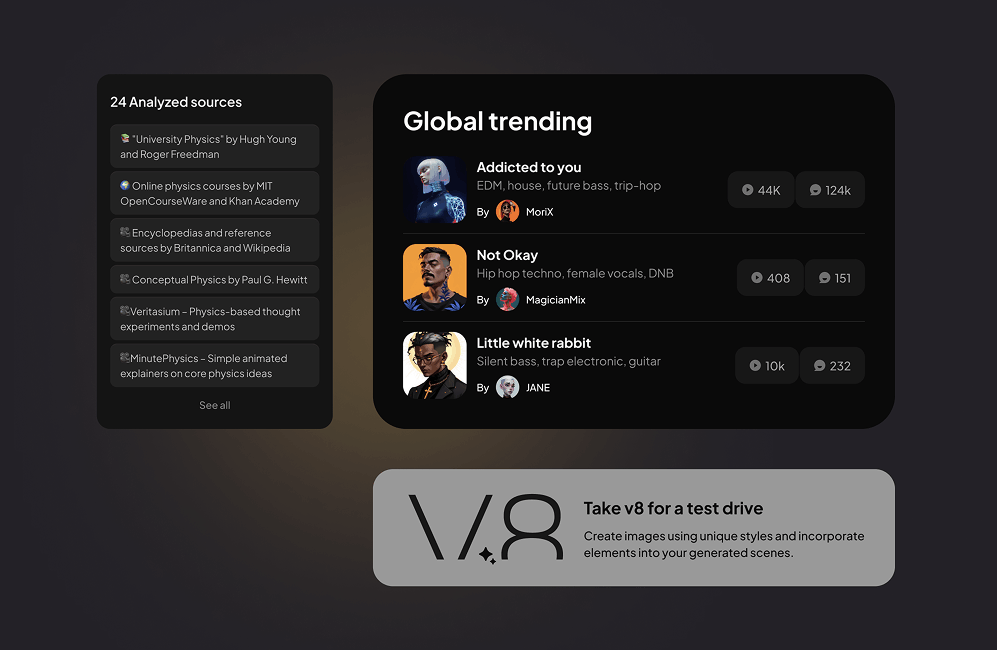 Figma AI design templates: Cards variations