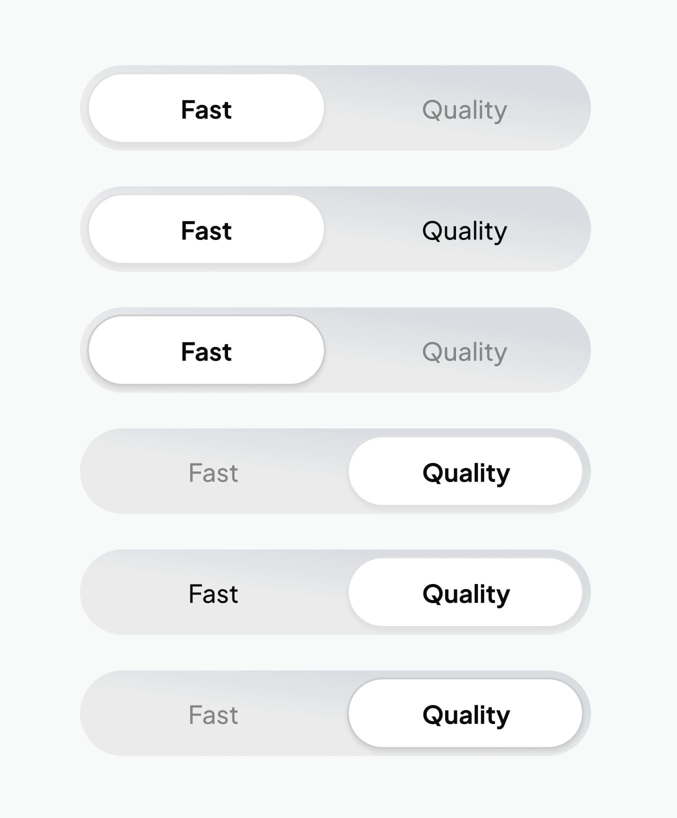 Figma AI design templates: Button group or Segmented controls