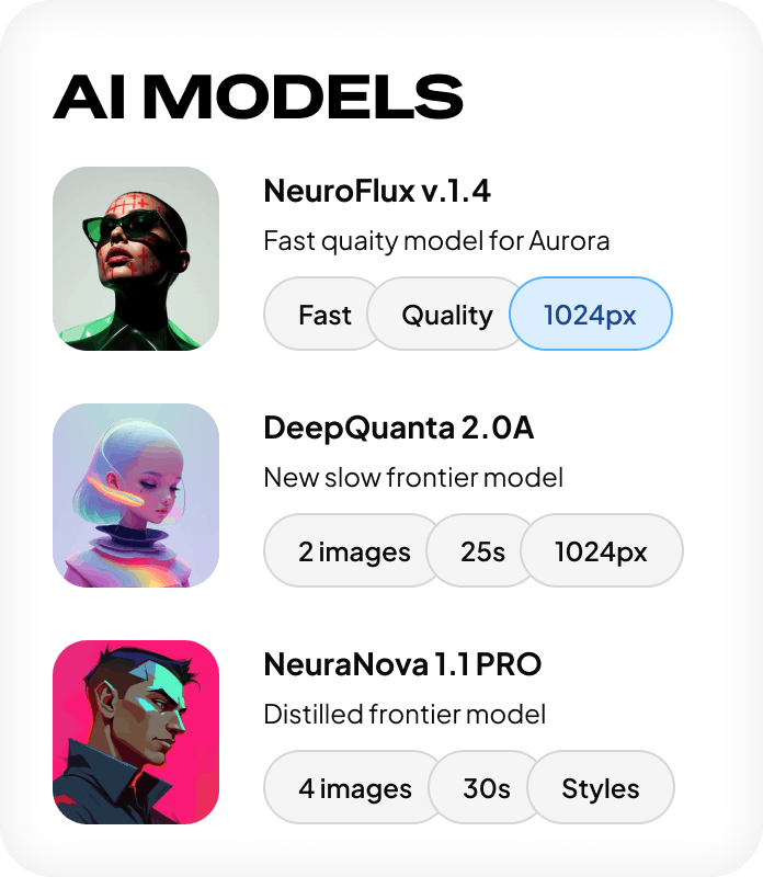 Figma AI design templates: List items widget