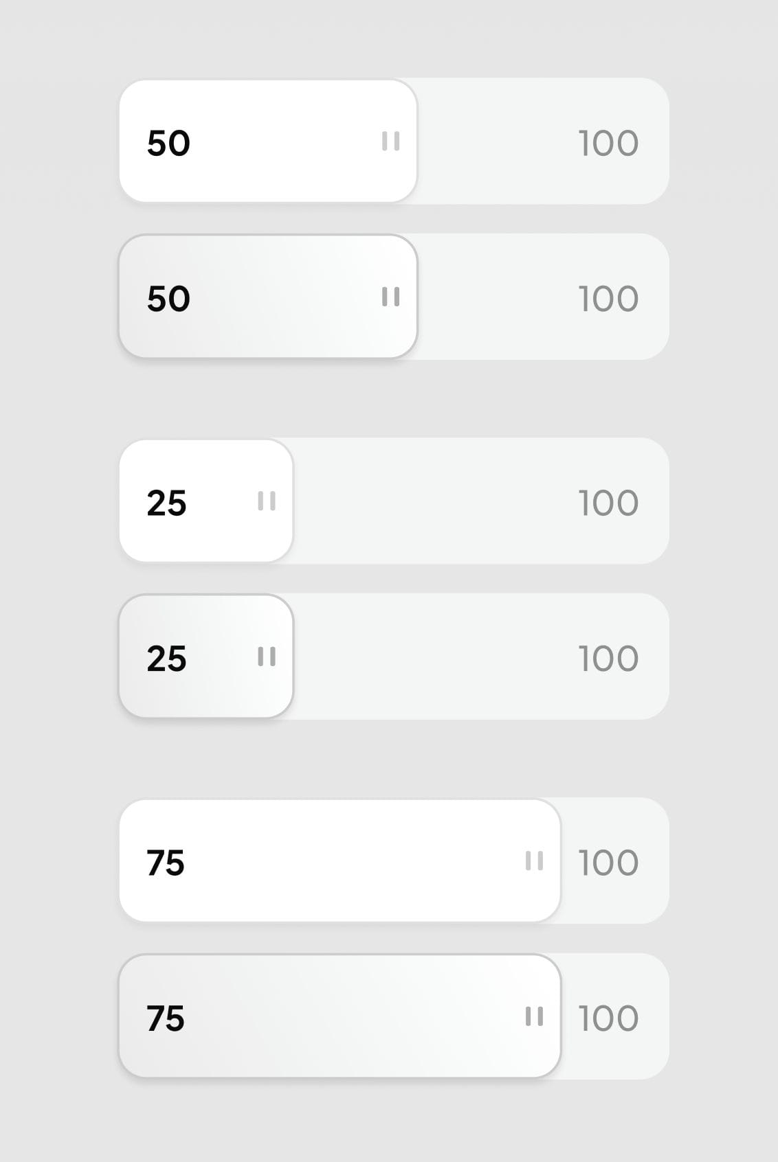 Figma AI design templates: Numeric sliders