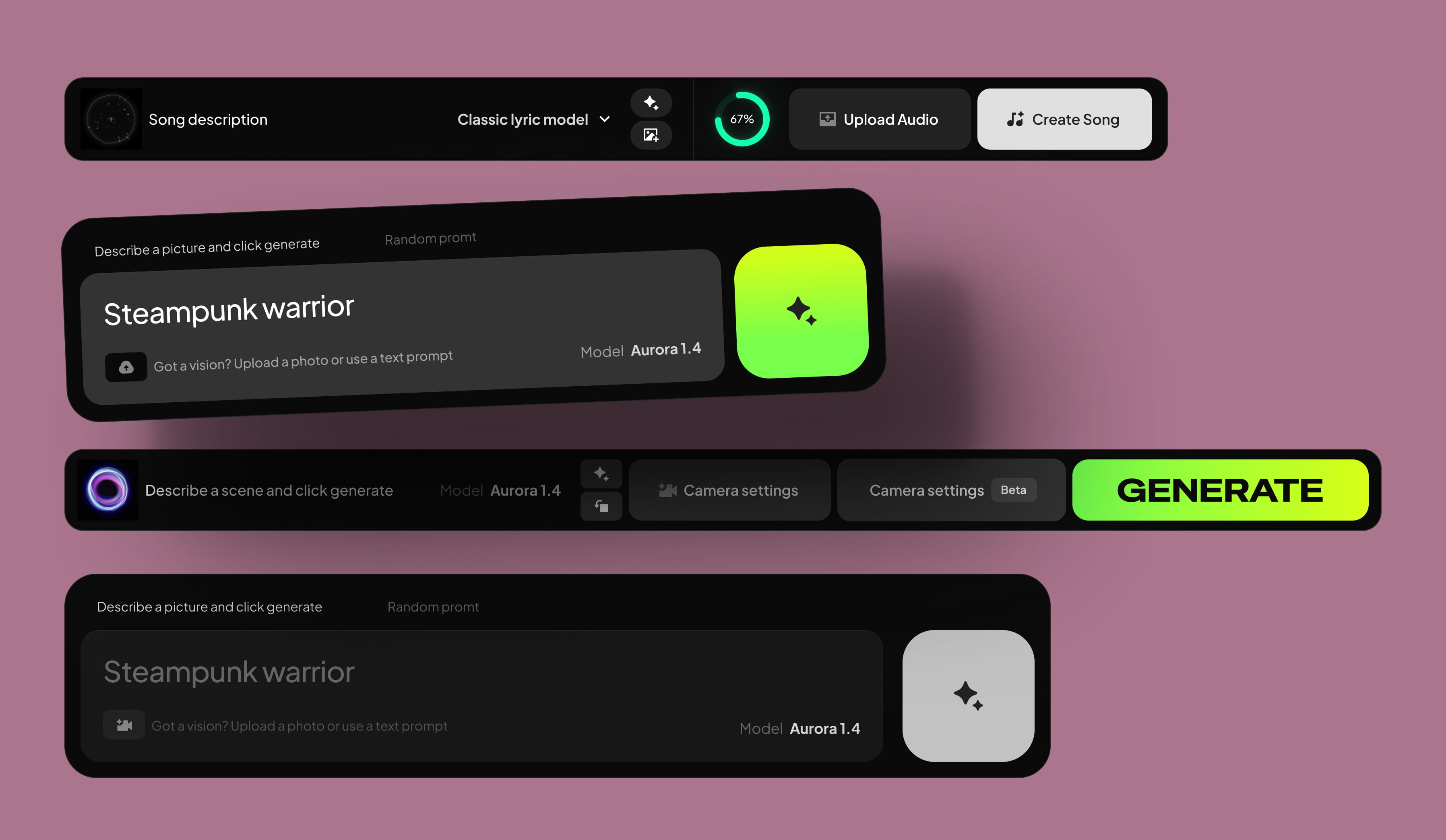 Figma AI design templates: Prompts input widgets