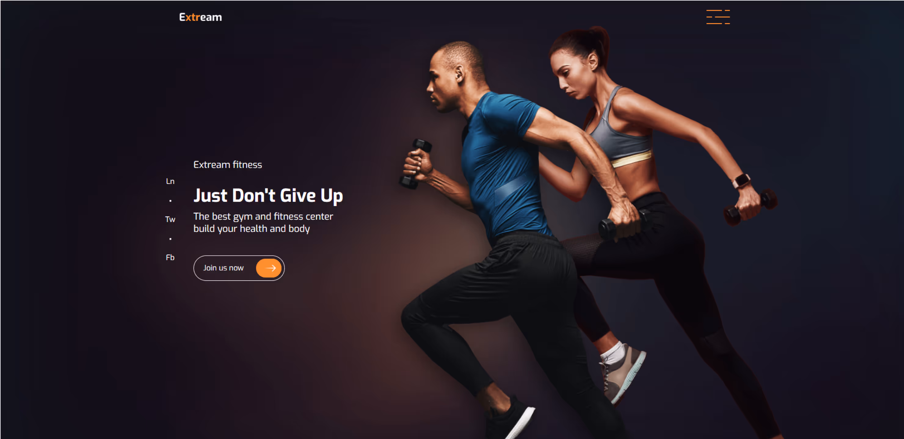 Web design for a gym startup