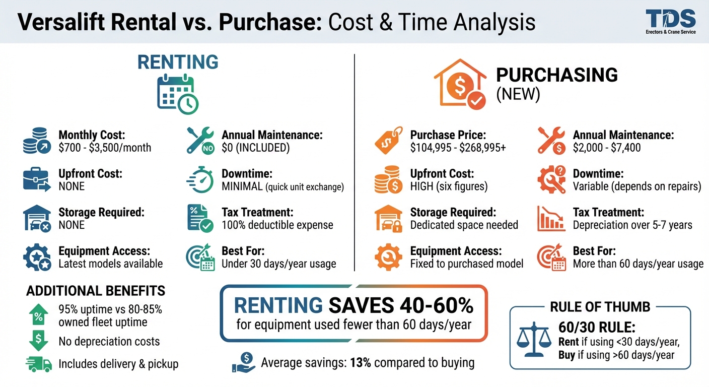 Versalift Rental vs Purchase Cost Comparison