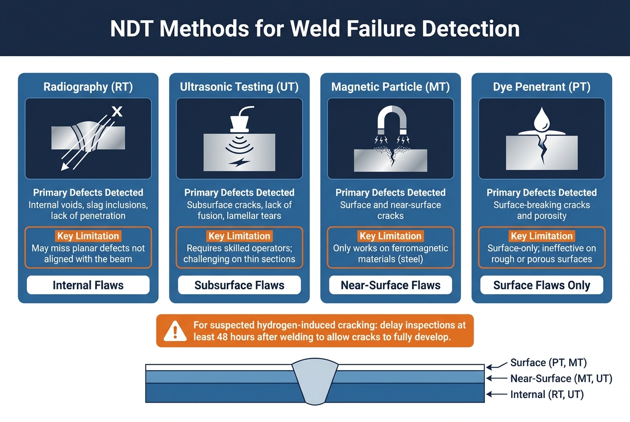NDT Methods for Weld Failure Detection: A Quick Comparison Guide