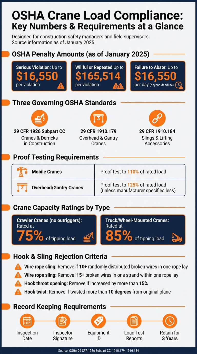 OSHA Crane Load Compliance: Key Numbers & Requirements at a Glance