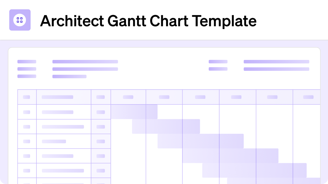 Gantt Chart Architecture Template