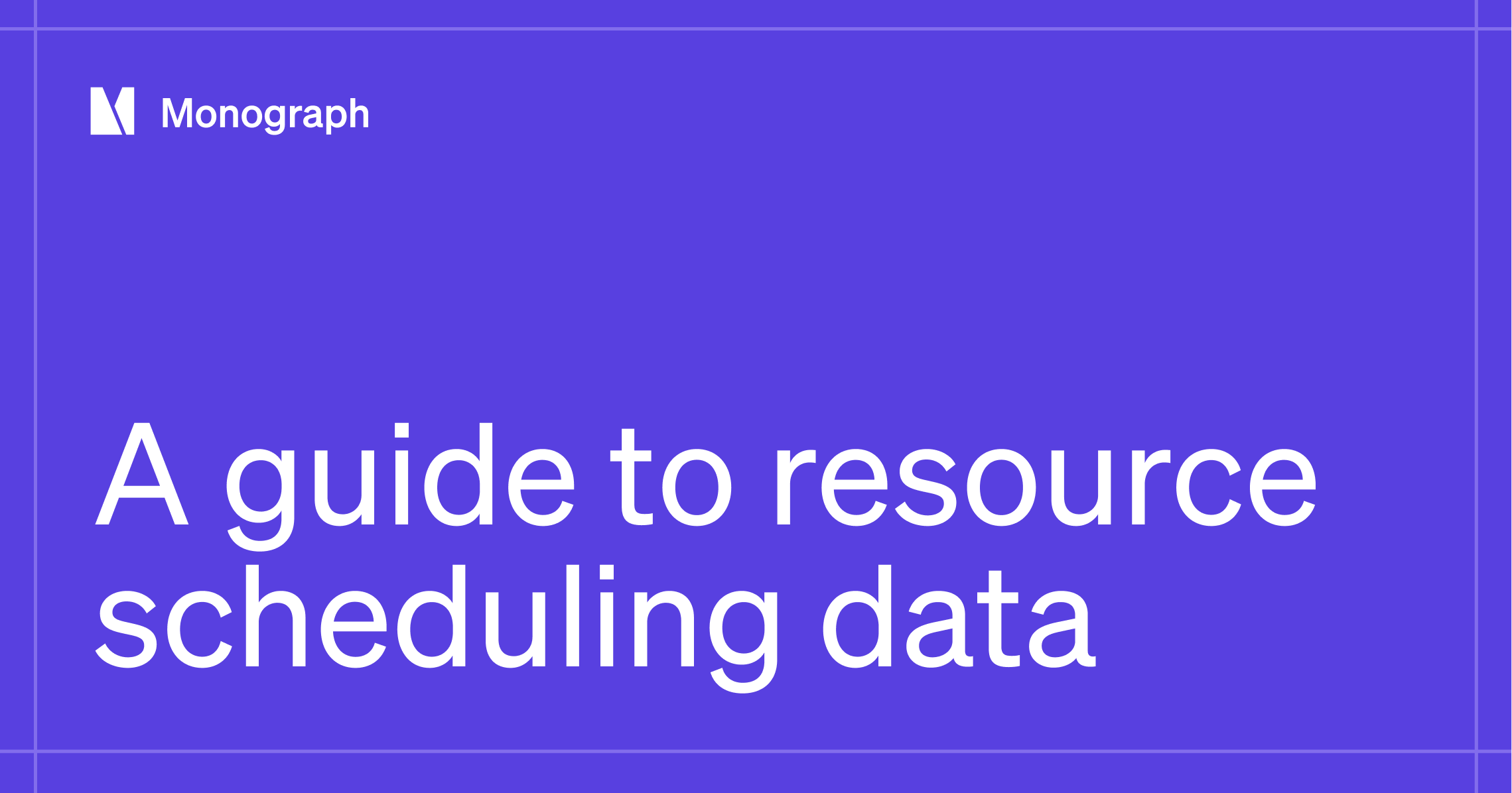 resource scheduling data
