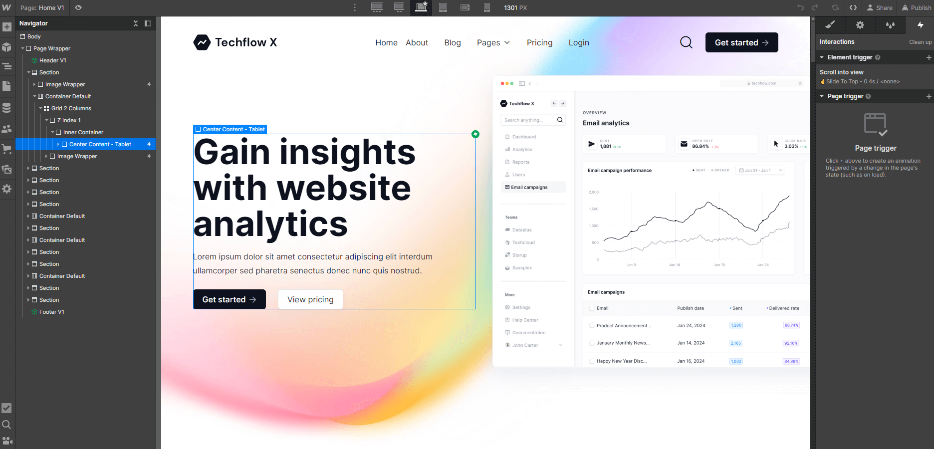 Animations - Techflow X Webflow Template