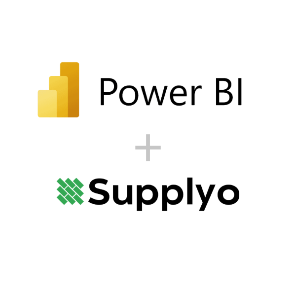 Power BI logo above a plus sign, with the Excel logo below the plus sign.