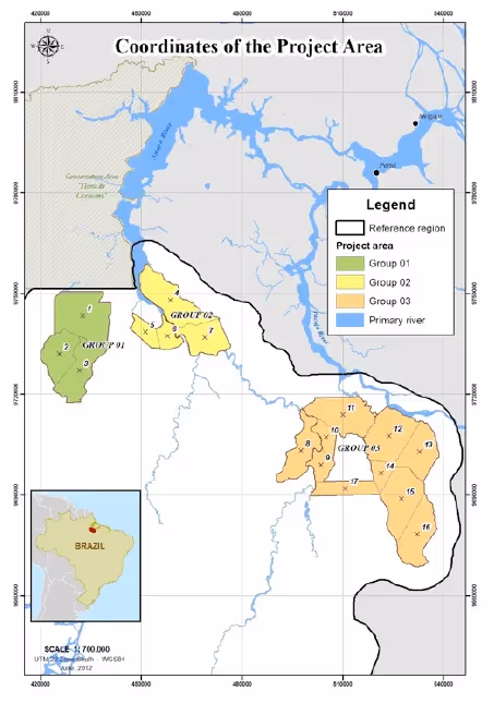 Koordinaten des REDD-Projekts