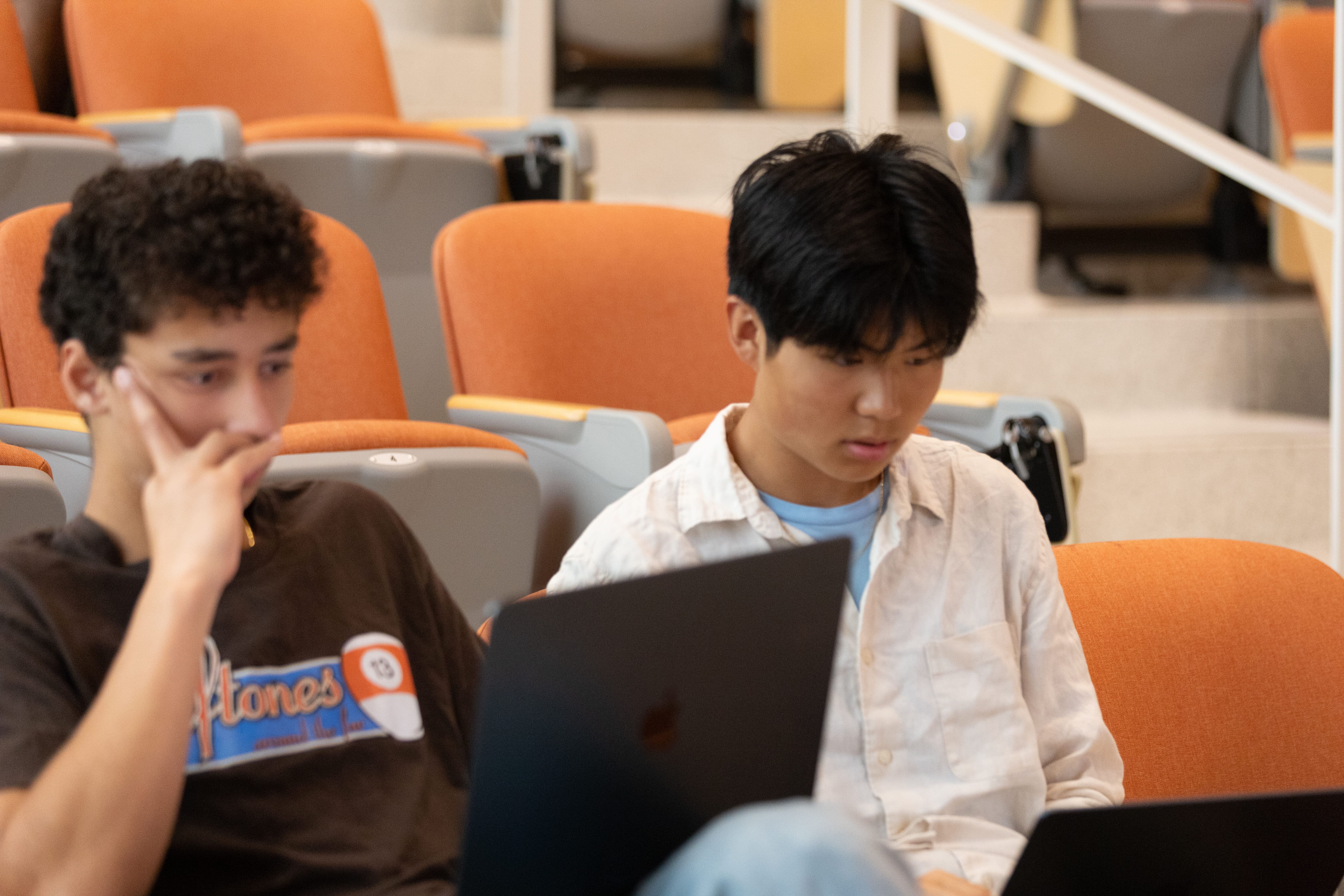Students collaborating on a project