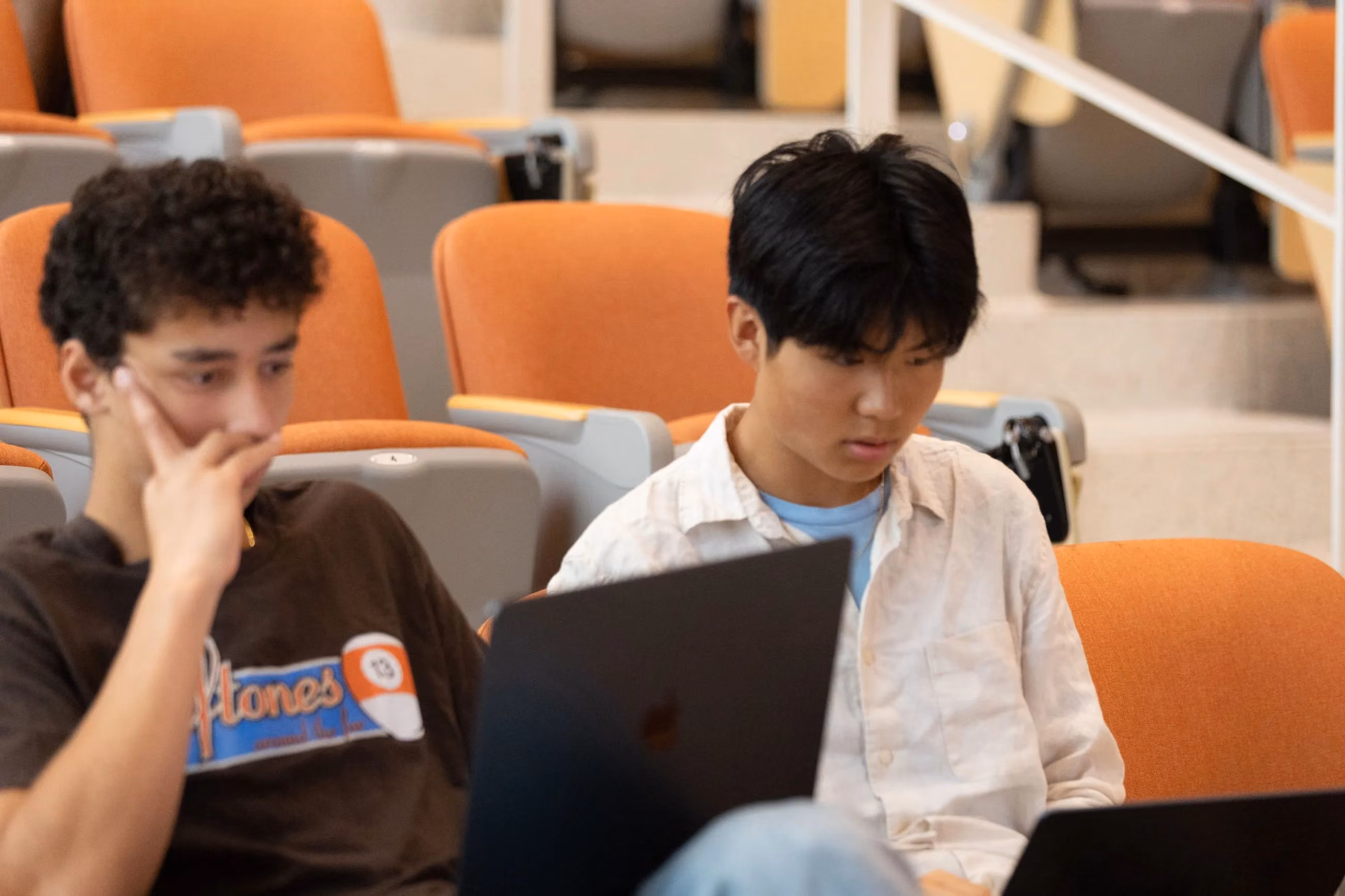 Students collaborating on a project