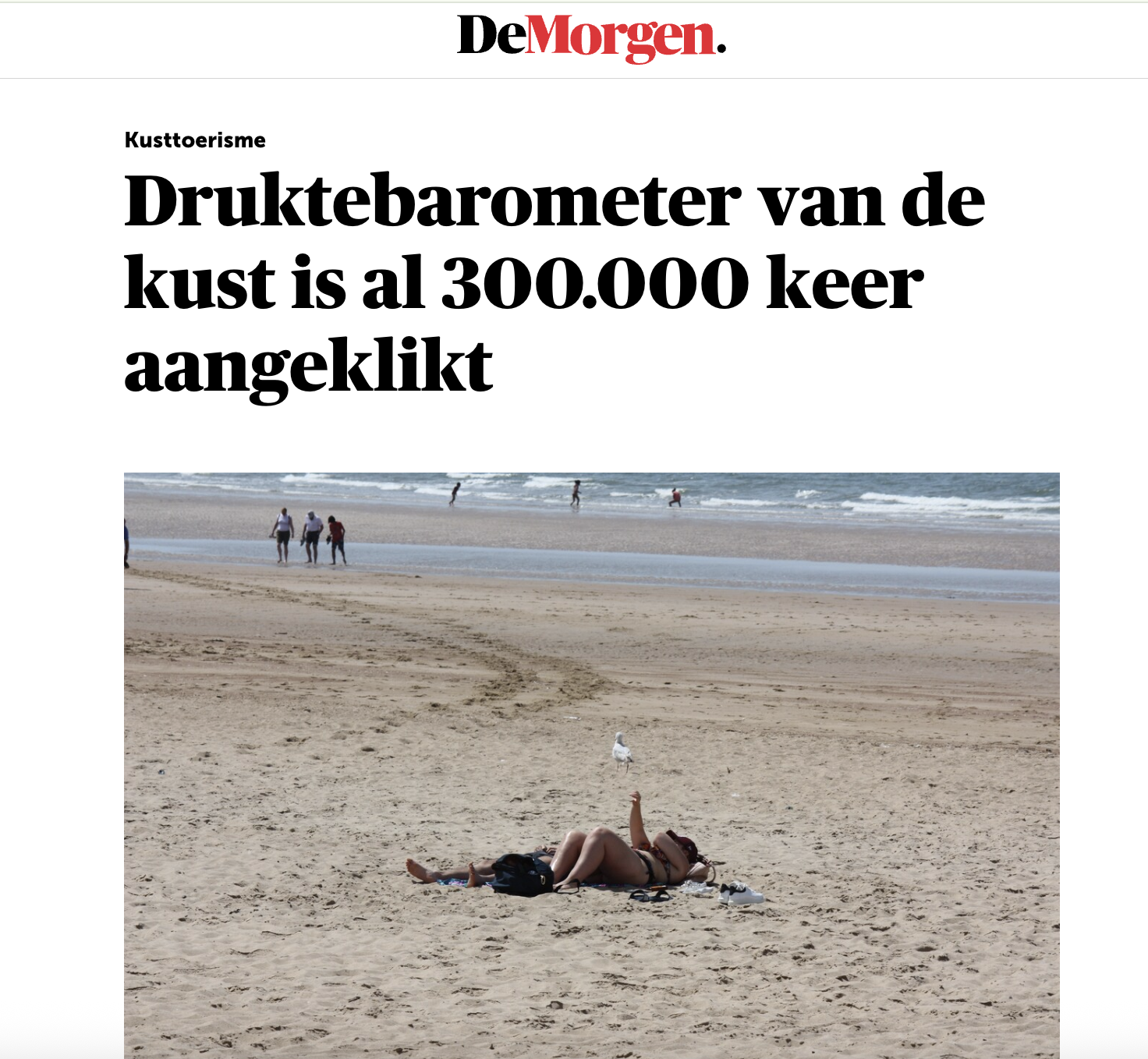 West-Flanders tourism coastal crowd barometer in the news