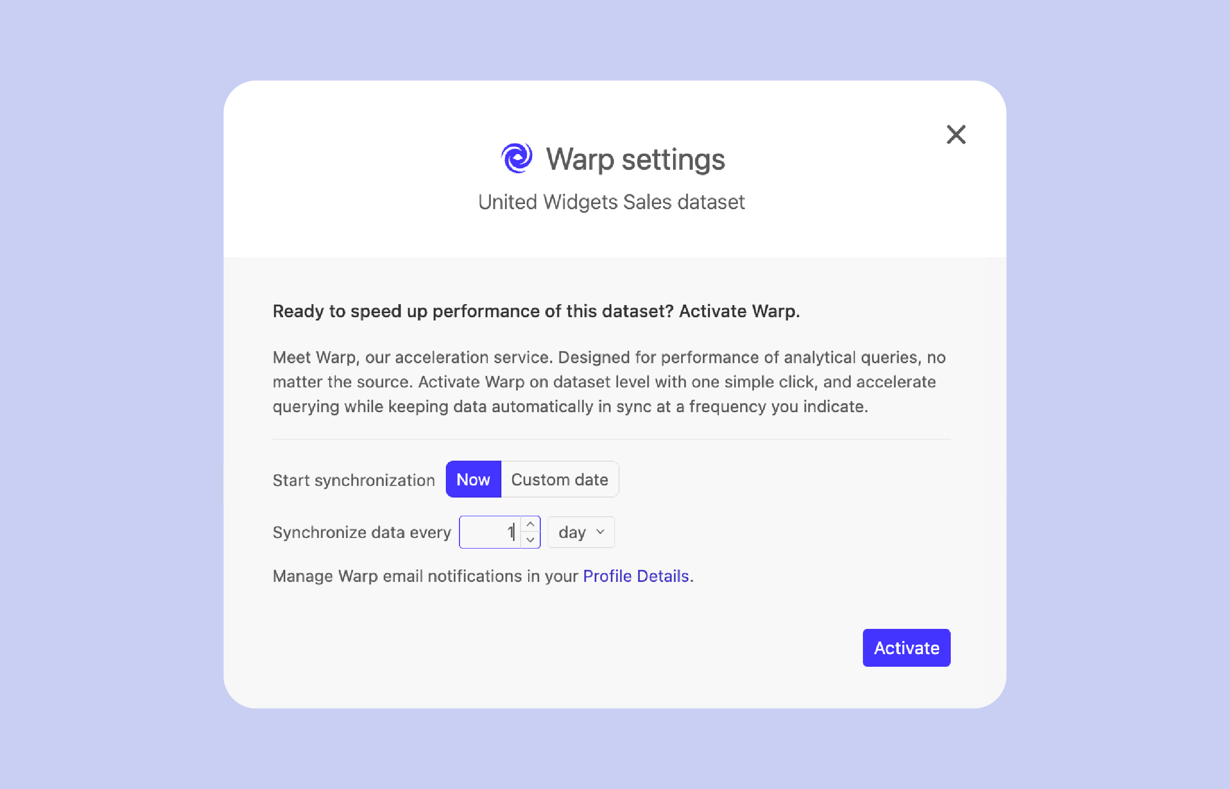 Laser-fast Customer Dashboards with Warp