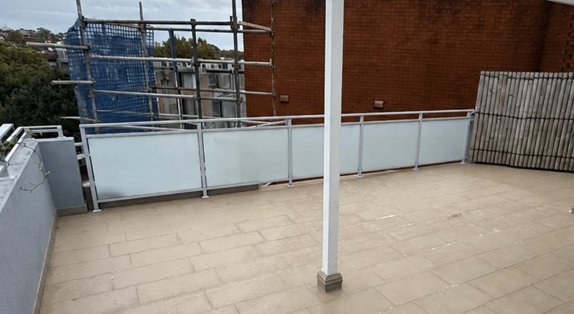 Building during remedial works — scaffold up
