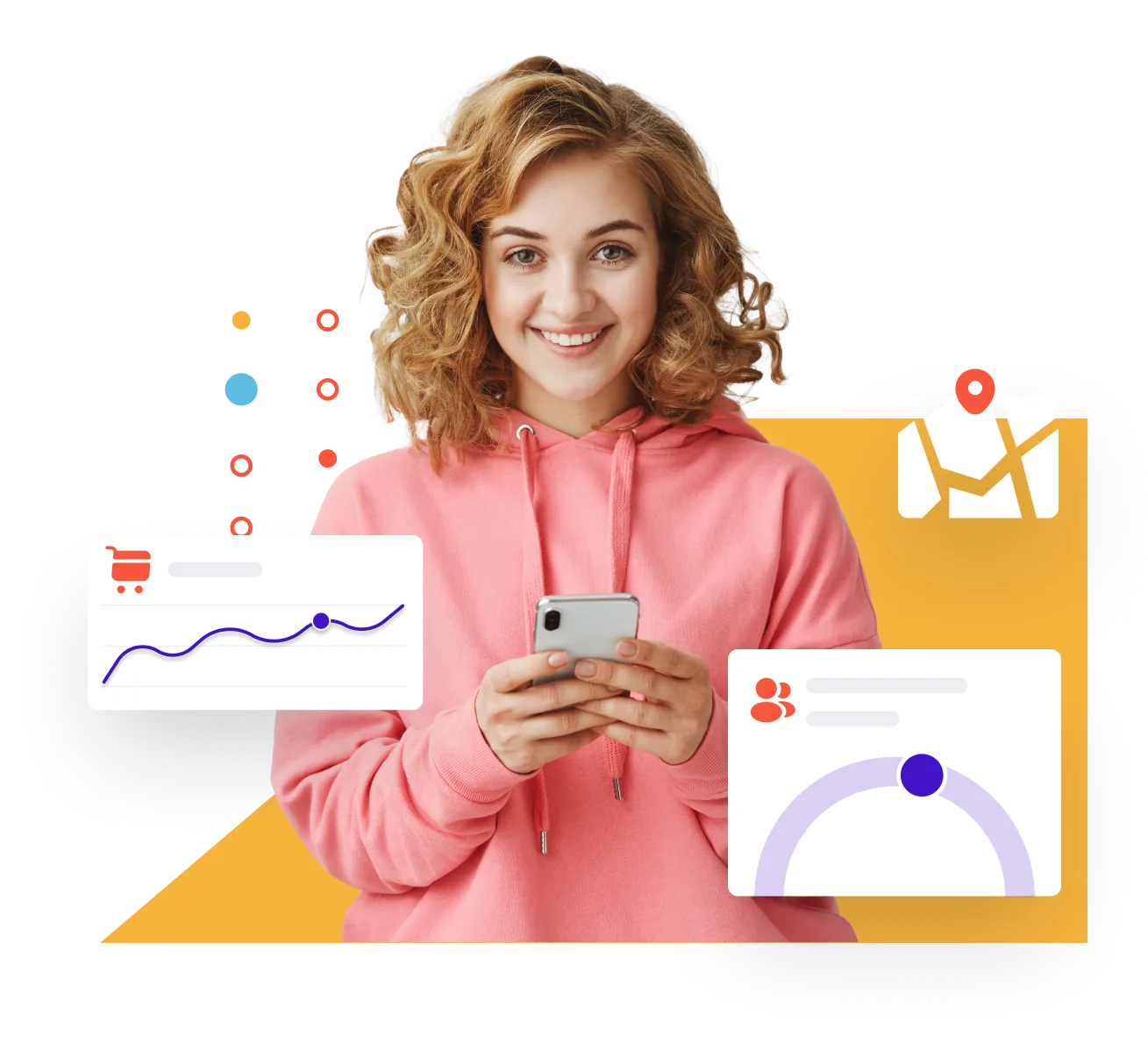 A Lady holding a digital Device