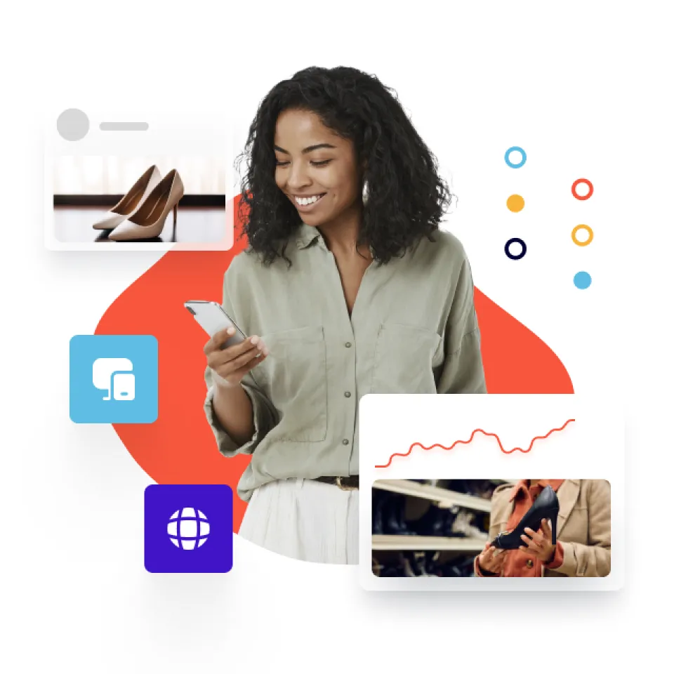 A Lady holding a digital Device