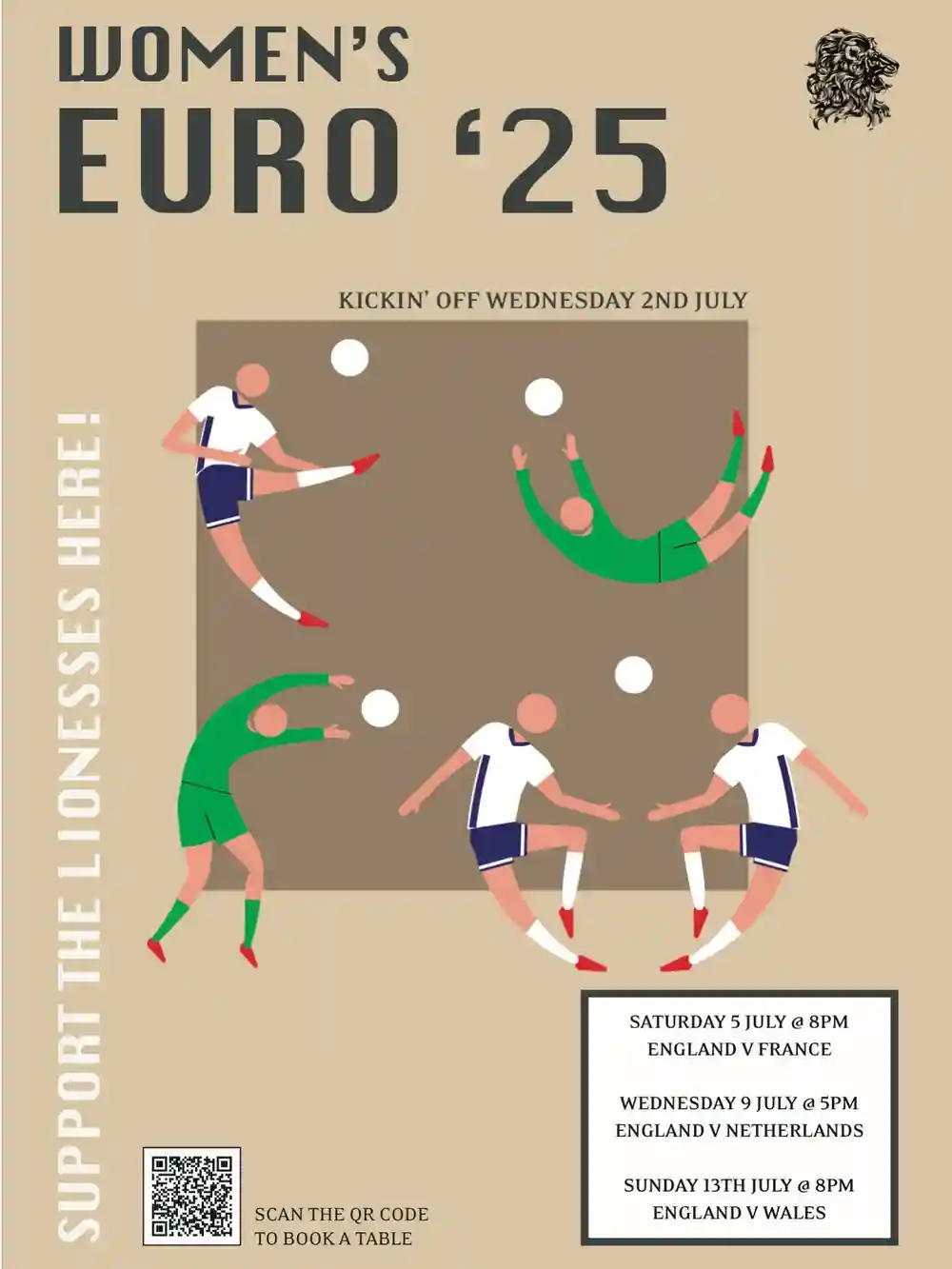 Cheer on the Lionesses this July at the White Lion! 🦁

Showing all Euro 2025 games on our screens - book a table now to secure your spot. Follow the link in the bio 
.
.
.
#football #womenseuros #lionesses #stroudgreen #finsburypark #arsenal #arsenalwomens #urbanpubsandbars