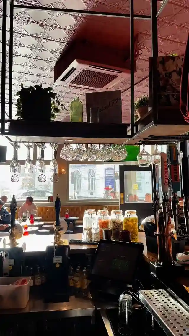 It’s raining outside, come get cosy with pint 🍻 #raining #urbanpubsandbars #crownandcastle #dalston