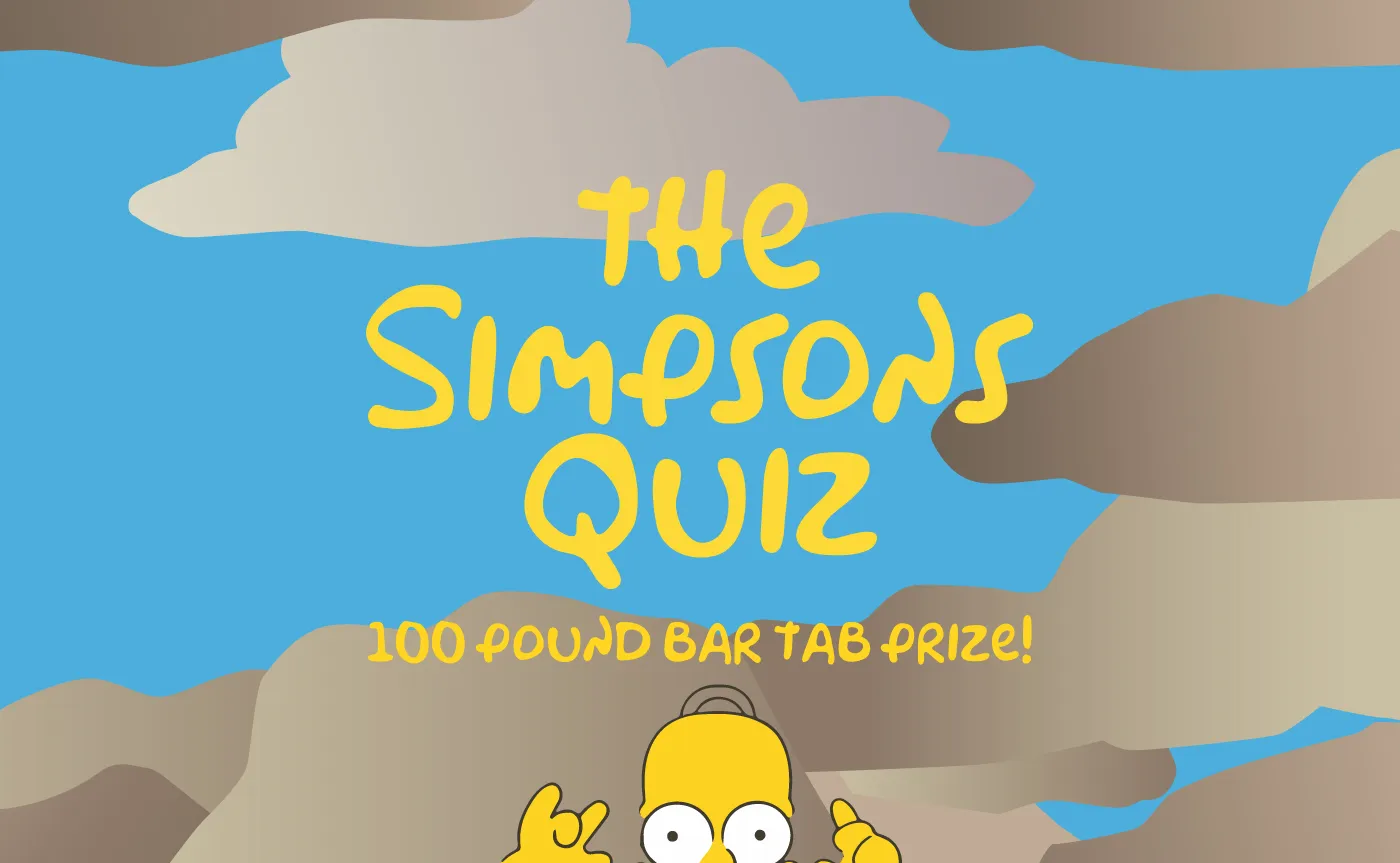 Join us at The Wheatsheaf for our Simpson's themed quiz!
