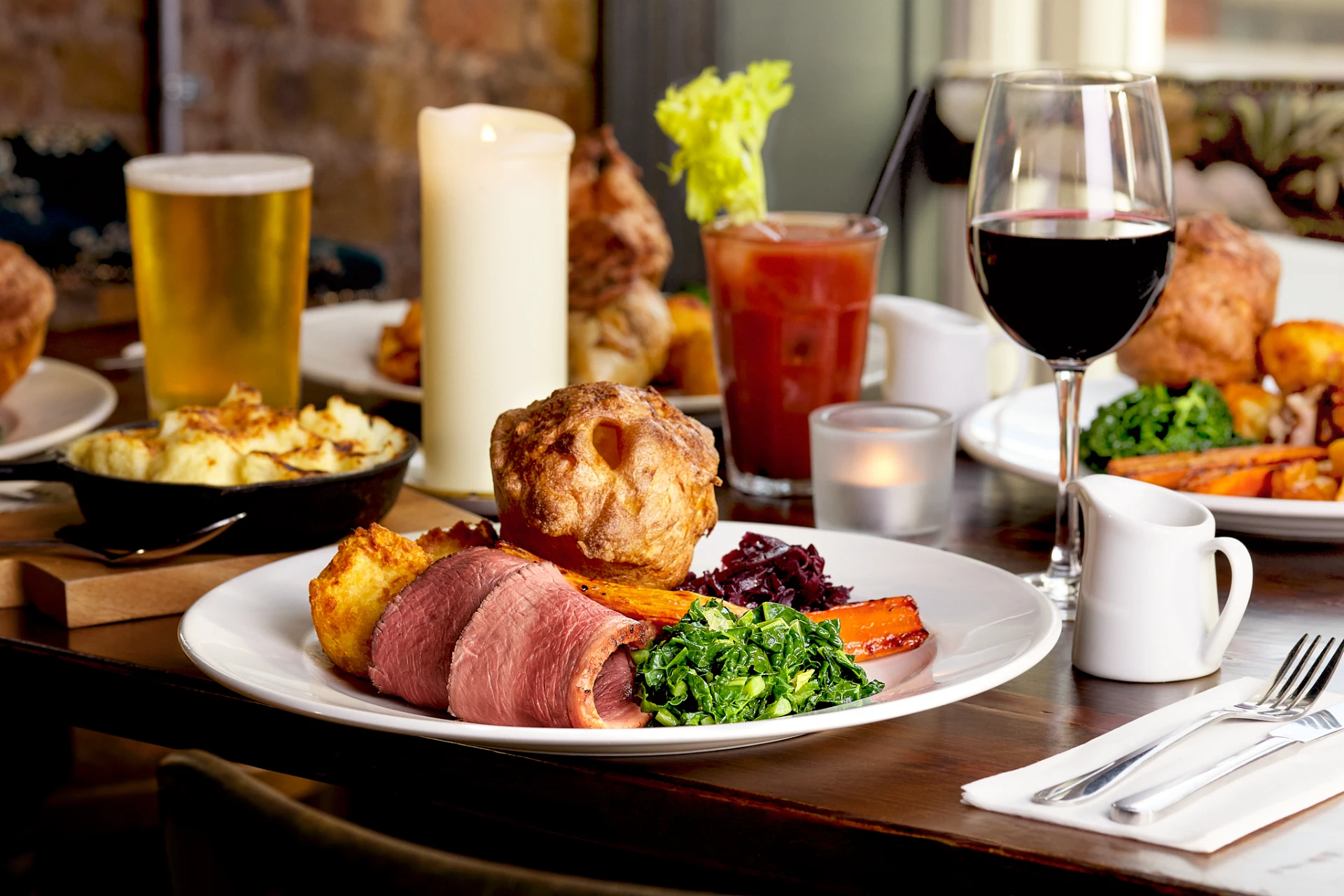 Every Sunday, we’re dishing out Columbia Road's finest roast, complete with your choice of meat or veggie options, crispy roast potatoes, our legendary Yorkshire puddings, and fresh seasonal veg.