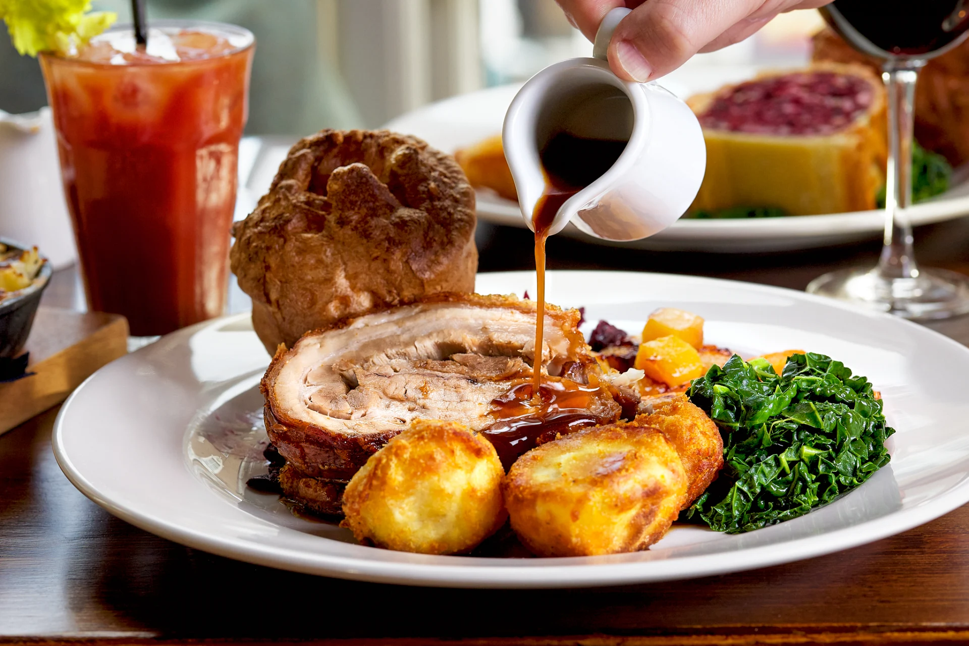 Every Sunday, we’re dishing out Chiswick's finest roast, complete with your choice of meat or veggie options, crispy roast potatoes, our legendary Yorkshire puddings, and fresh seasonal veg.
