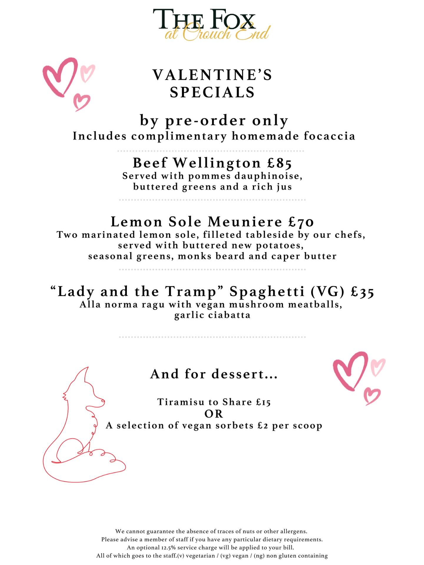 💕 Love is in the air 💕 and to help you celebrate, our team of chefs are putting together an exclusive Valentine’s Day menu 👀
These exceptional sharers are crafted with love, passion, and even a little bit of theatre… 🎭
Give the pub a call on 020 8161 0388 and reserve your table for February 14th at either lunch or dinner ✨