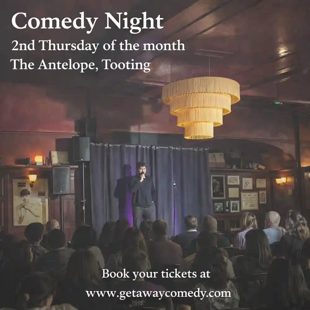 Getaway comedy returns to the Antelope this evening from 730pm! Join us for some of London’s finest comedians in your local, it’ll be a barrel of laughs! Ticket link in story!