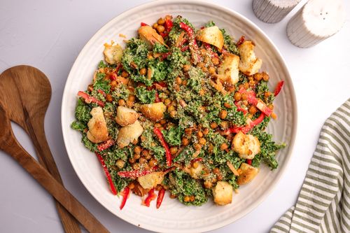 Bowl of Kale Caesar Salad