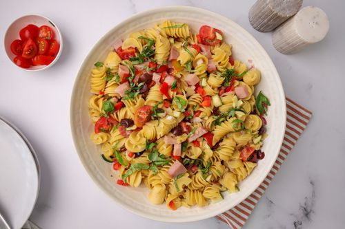 Bowl of pasta salad