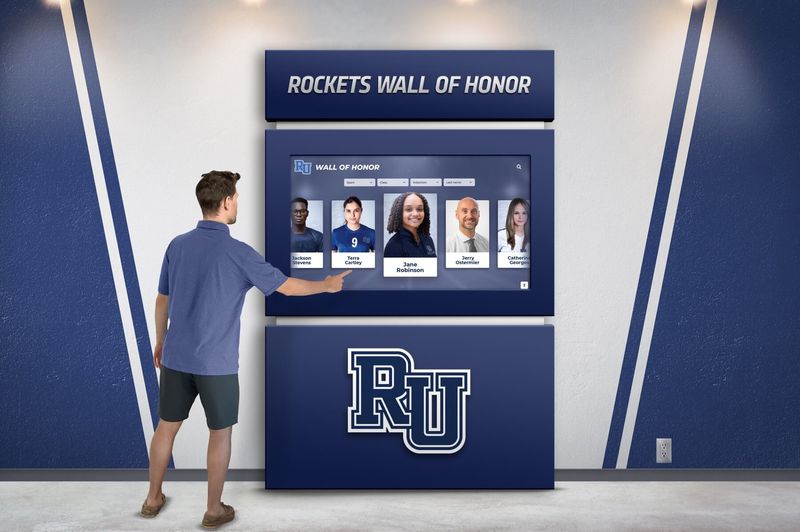 Tour the rocket interactive hall of fame wall