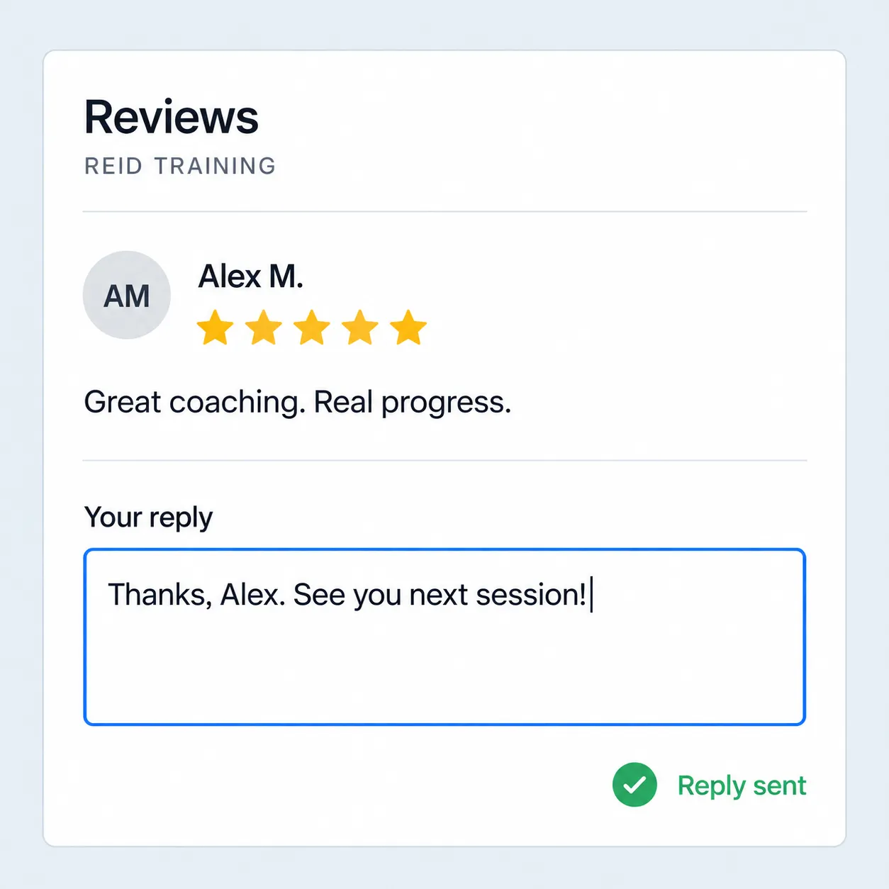 Illustrative review and response workflow