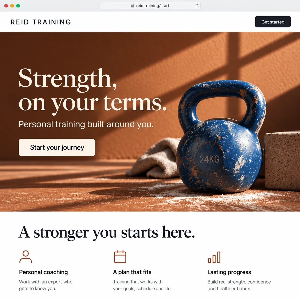 Illustrative Reid Training landing page