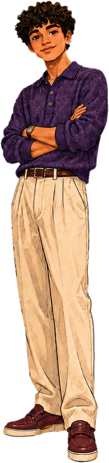 Teens UnEdited teen in a purple polo