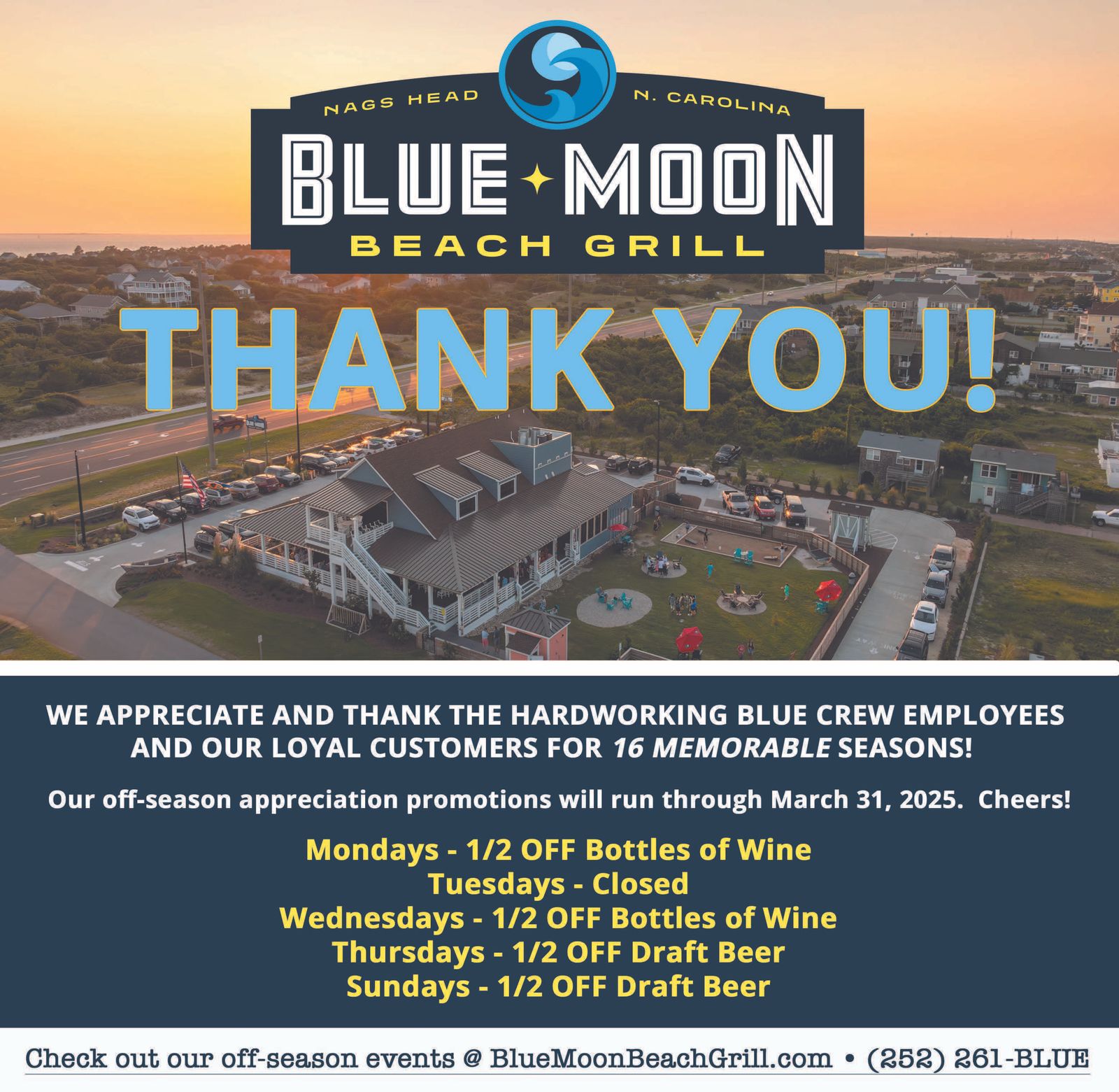 Blue Moon Beach Grill - Comfort Food with Creative Flair - Nags Head, NC