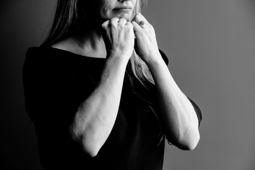 Woman Interpreting with Sign Language