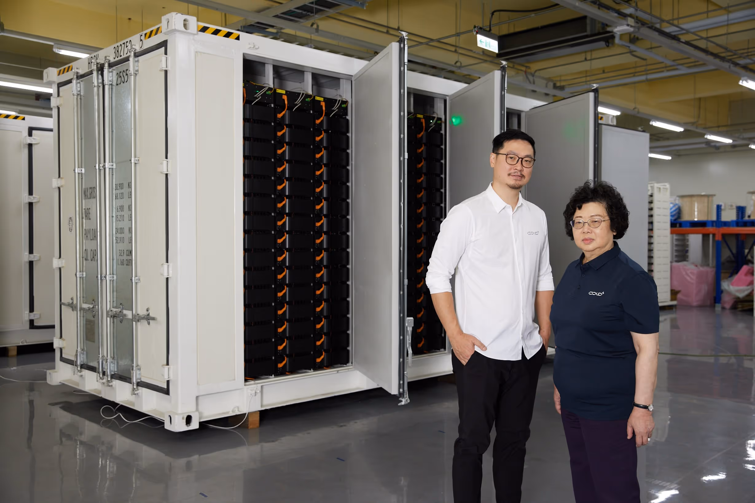 Margaret Wang, Chairwoman of Cold Electric, standing besides Phil Chen, CEO of Cold Electric