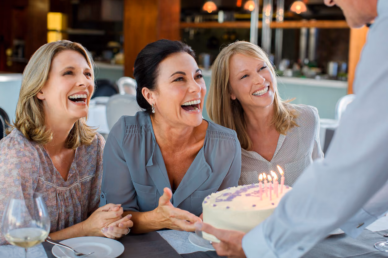 Friends enjoying a celebration together