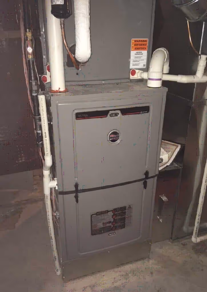 Furnace and A/C unit in basement