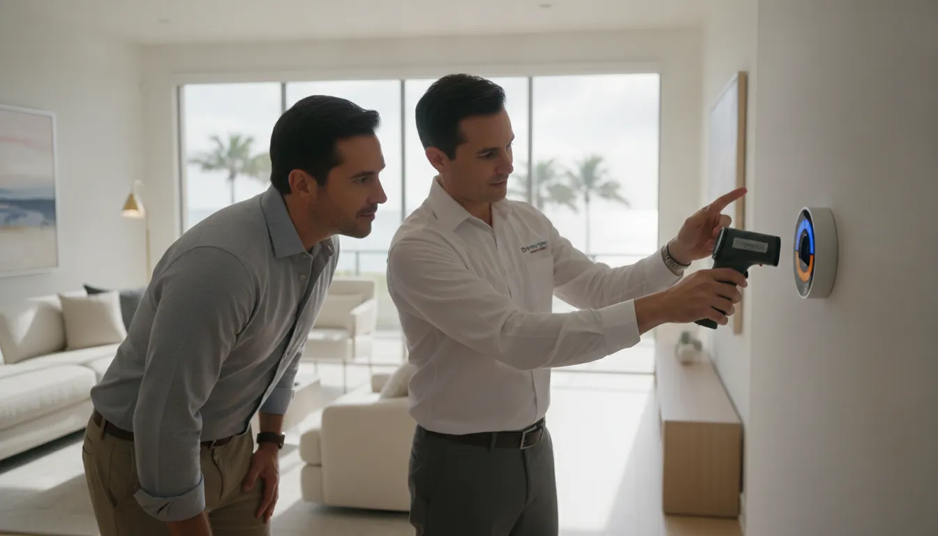 HVAC zoning controls managing temperature across multiple rooms