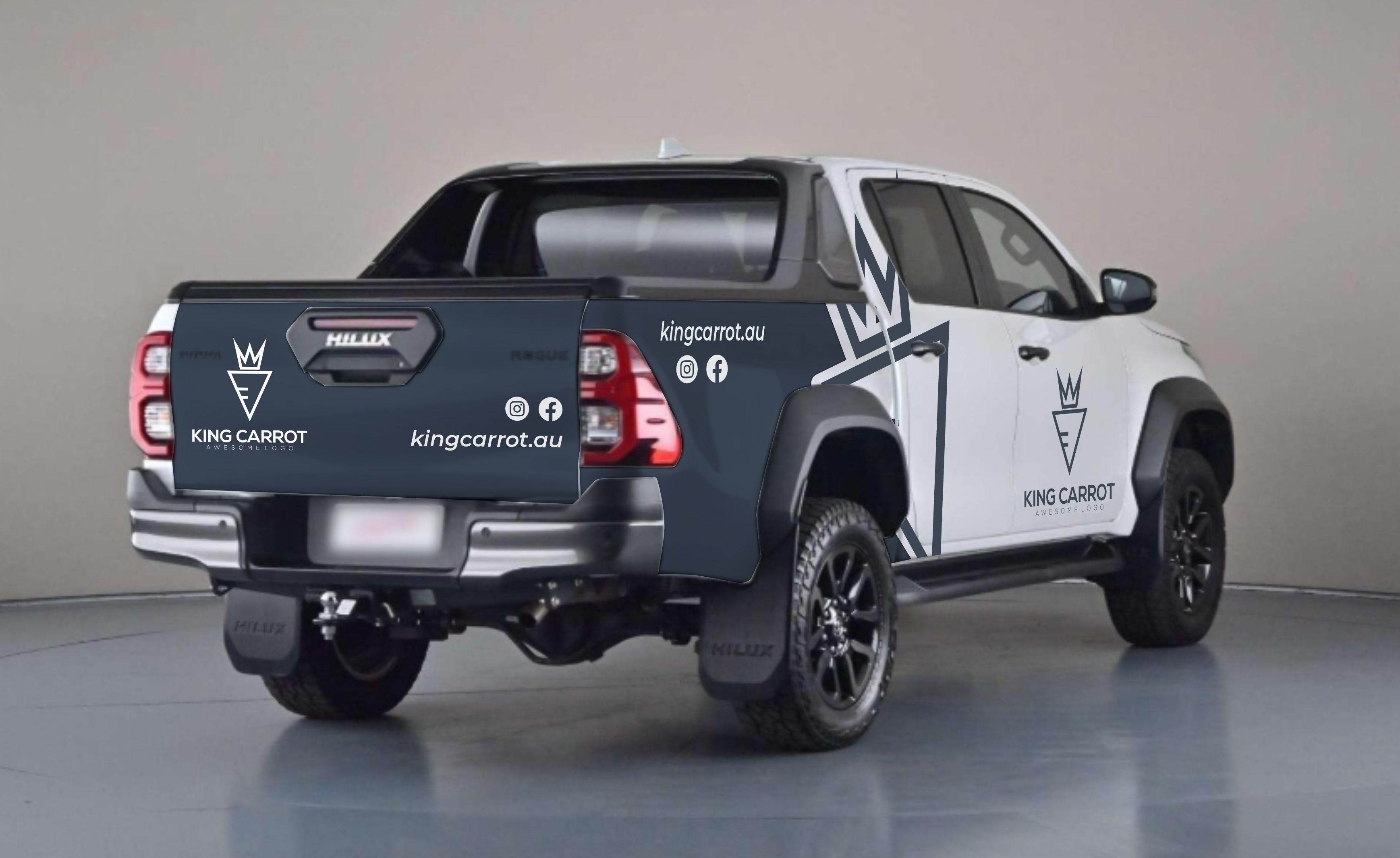 Toyota Hilux vinyl wrap signage done in Dandenong