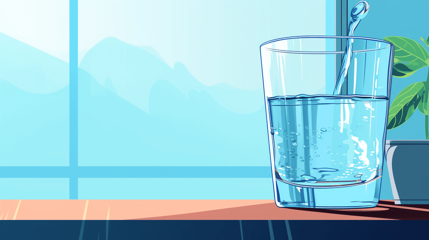 Drik vand af glas i stedet for direkte af hanen