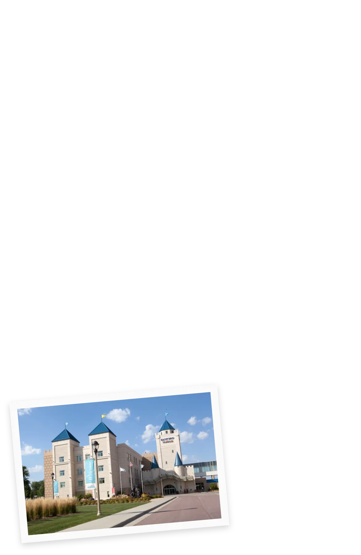 The out of Sanford Children's Hospital castle.