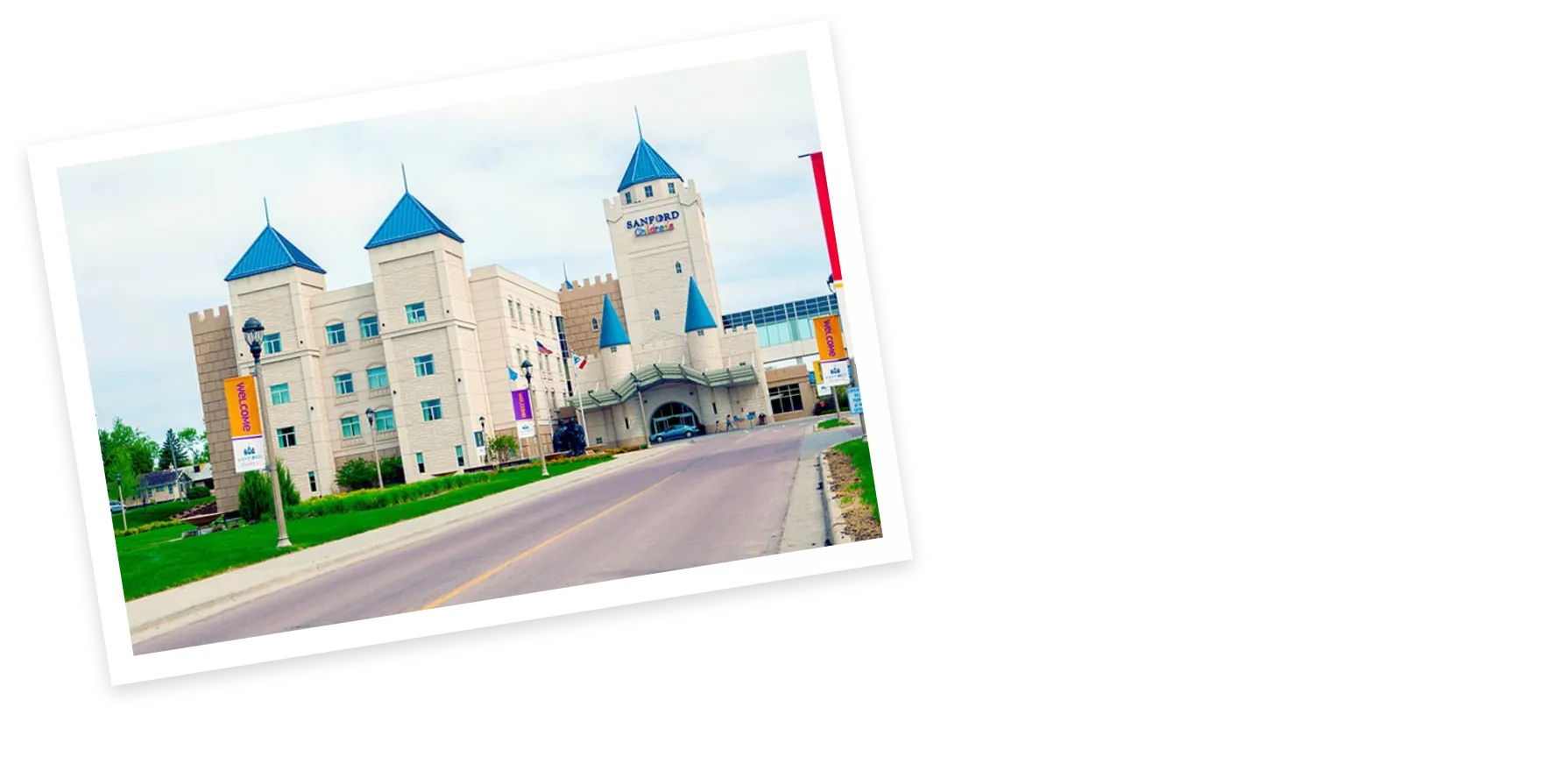 The castle of Sanford Children's Hospital.