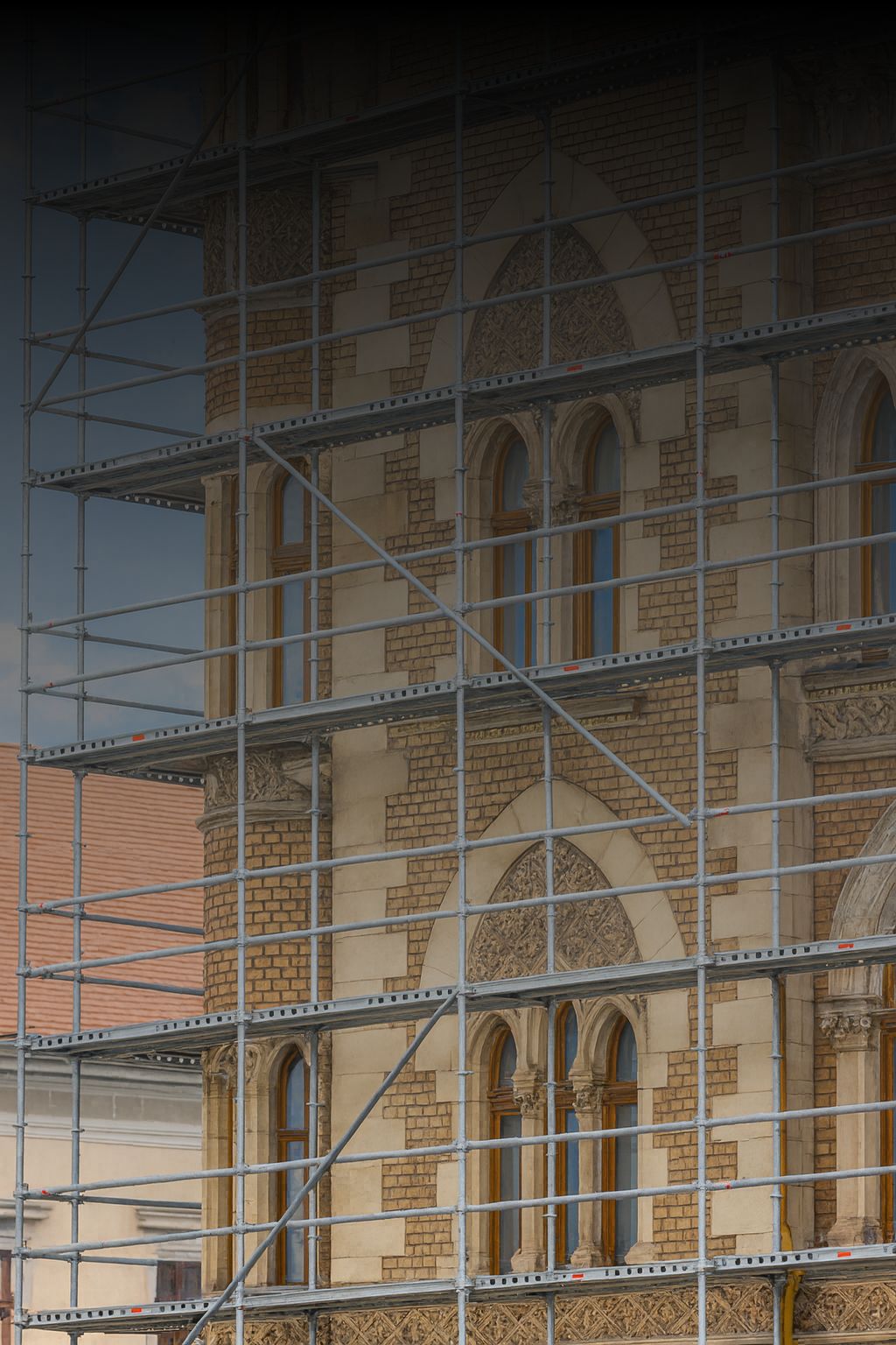 Heritage building façade restoration in Sydney – scaffolding erected for conservation and remedial works.