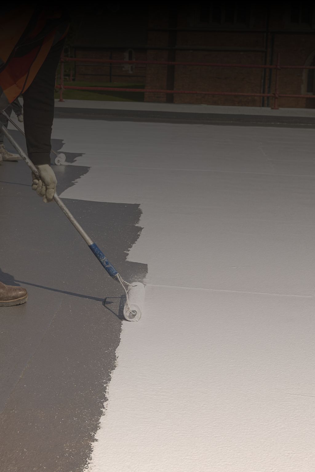 Waterproofing remediation in Sydney – contractor applying protective roof coating to stop leaks and water ingress.